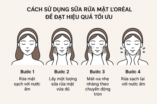 Cách sử dụng sữa rửa mặt l oreal để đạt hiệu quả tối ưu